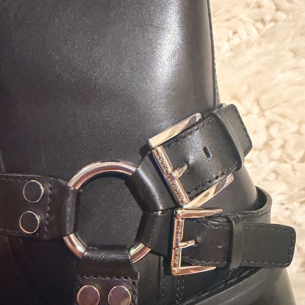 New in box Michael Kors Black Combat & Moto Boots - Picture 9 of 16